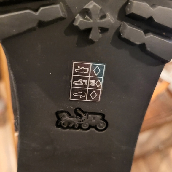 Coach Women's Joy Leather Boots Chunky Heel Size 9.5B - Picture 6 of 9